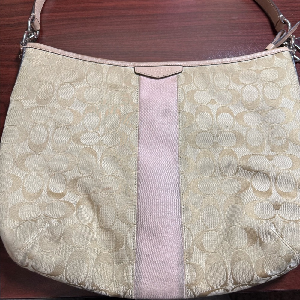 Coach Beige and Pink Women's Bag